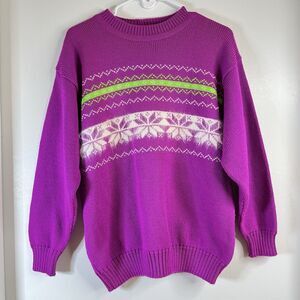 Capello Vintage 100% Wool  Made In Canada  Sweater Pink Sz 48 Fit M/L
